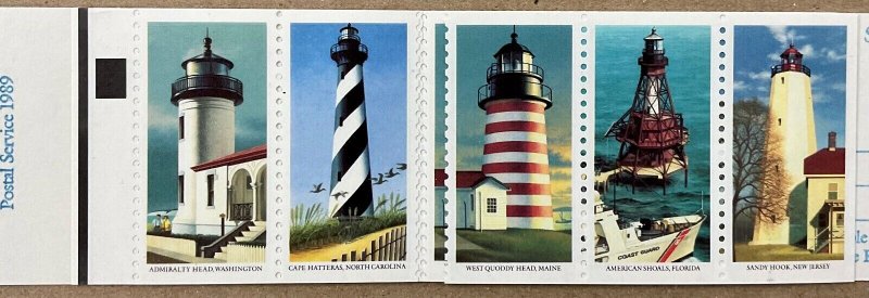 2474a  25c  Lighthouse stamps MISSING WHITE ERROR  4 panes