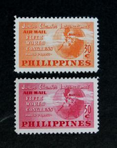 Philippines Stamp Sc#  C68-C69 MNH 1950 Air Mail Junior Chamber
