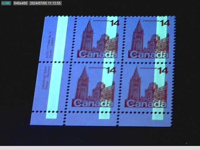 CANADA # 715viii T5 MNH 1-BAR TAG ERROR G2aC(R)  PB CLOSED BLIND VARIETY BS28405