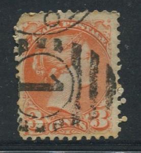 Canada -Scott 37 - Queen Victoria -1873 - Used - Single 3c Stamp