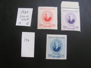 ITALY 1938 MNH SC 397-399 SET  XF $18 (190)