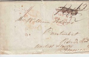 1844, Stampless: Glascow, Scotland to Pawtucket, RI, See Remark (37514)