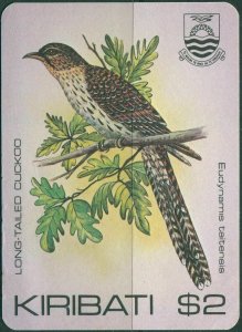 Kiribati 1982 SG177 cinderella $2 Long-tailed Koel souvenir card