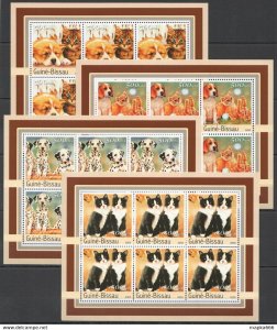 2003 Guinea-Bissau New Fauna Pets Cats & Dogs Puppies & Kittens 6Set ** Kv281