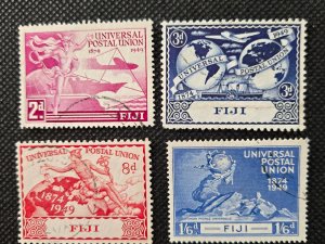 Fiji 1949 UPU #141-44 Used SCV $15.75