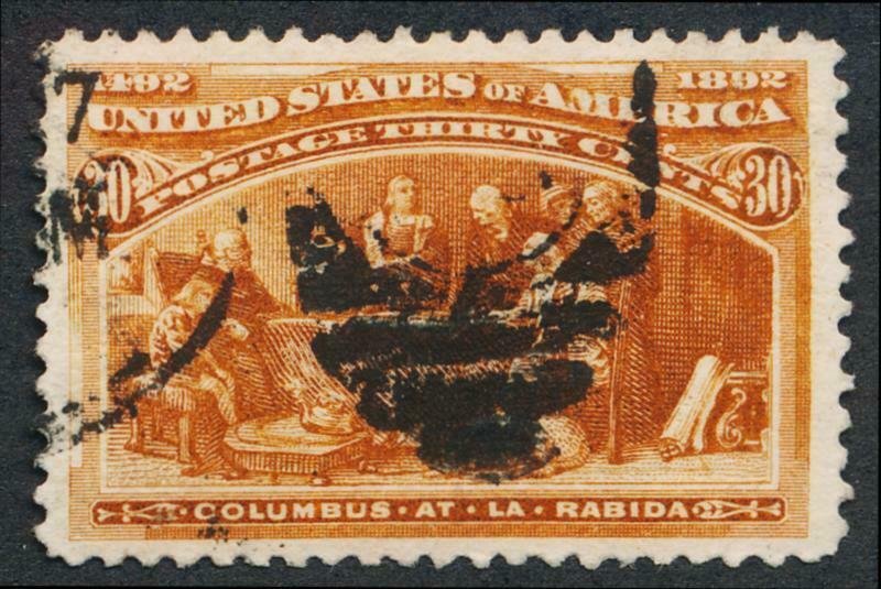 UNITED STATES 239 USED VF LIGHT CANCEL 30c COLUMBIAN