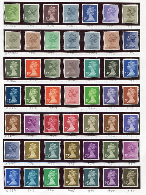 Great Britain QEII  special collection varieties,VF NH   - Lakeshore Philatelics