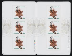 Canada 2585a Booklet MNH Snowflake Christmas Cookie