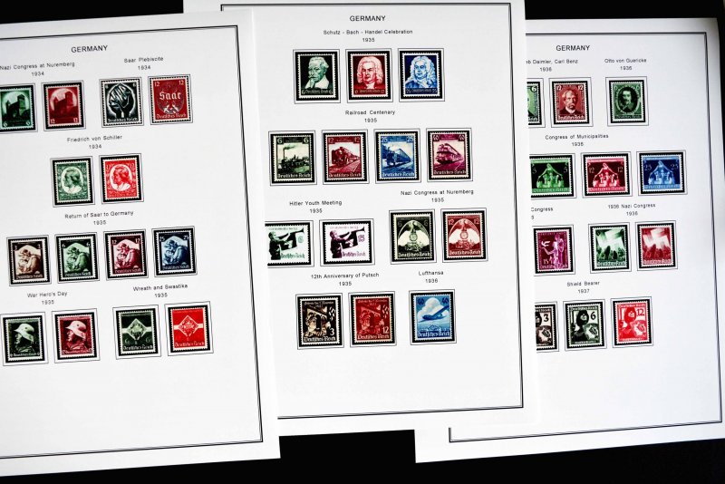 Germany Stamp Album: With beautiful aesthetic black pages and more