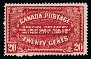 CANADA E2 MINT F-VF LH, 20c SPECIAL DELIVERY