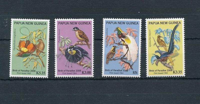 PAPUA NEW GUINEA 2008 Birds Wildlife Set MNH (Pap 44)