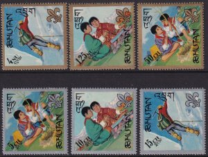 Sc# 86 / 86E Bhutan 1967 Boy Scouts complete perf set MNH $6.00