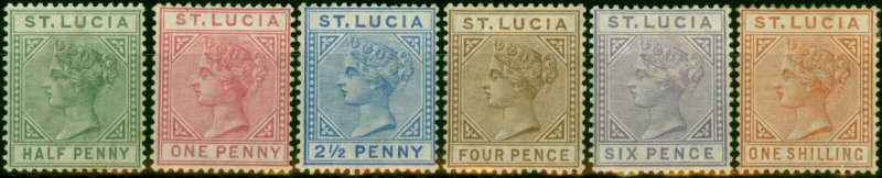 St Lucia 1883-86 Set of 6 SG31-36 Fine MM Scarce Set