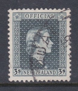 NEW ZEALAND 1954 3/- Official fine used. ACS cat $75.......................B1339