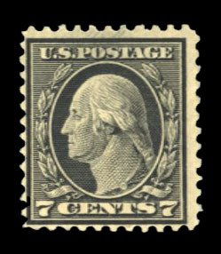 United States, 1910-30 #507 Cat$55, 1917 7c black, never hinged