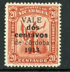 Nicaragua 1913 Liberty Gold Currency 2¢/20¢ Red Sc 319 MNH Q527