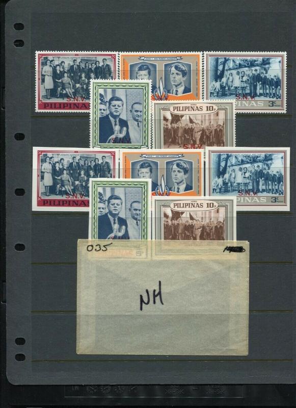 Philippines KENNEDY SNV & Regular Set (Michael Listed) (Mint NEVER Hinged) 