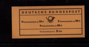 Germany (West) Michel MH12a 1967 Stamp Booklet VFMNH CV €9 = $14 cdn.