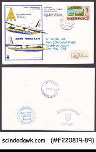 JERSEY - 1975 AIR ANGLIA ABERDEEN to JERSEY - FFC