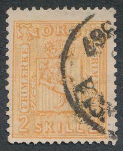 NORWAY 12 USED, F- VF, LIGHT CDS CANCEL