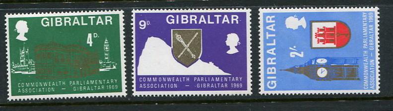 Gibraltar #219-21 Mint