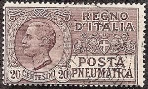 ITALY D 5 Used 1928 20c Pneumatic Post Stamp