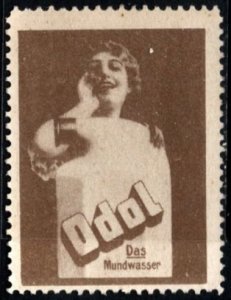 Vintage Germany Poster Stamp Odol Mouthwash Unused