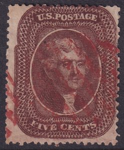 #30A Used, Fine, Red cancel (CV $300 - ID46307) - Joseph Luft