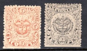 Colombia  #125-126   Unused   VF   CV $20.00  .....  1430721