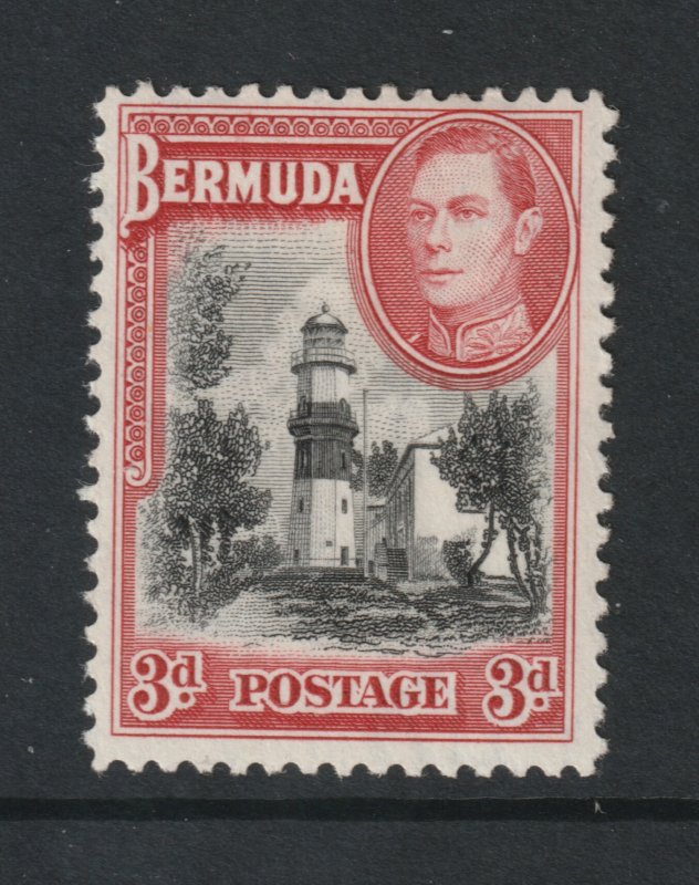 Bermuda a KGVI  MH 3d Black & red from the 1938 set