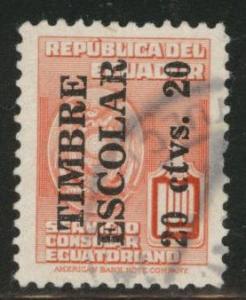 Ecuador Scott RA60 used 1951 postal tax stamp