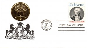 #1716 Marquis de Lafayette Medallion FDC