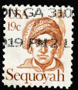 SC# 1859 - (19c) -  Sequoyah used  single