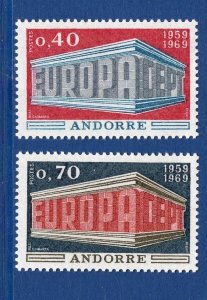 Andorra French    #188-189  MNH   1969    Europa