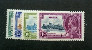 MALTA SCOTT #184/87 1935 SILVER JUBILEE MINT LIGHT HINGED OG-SCOTT $22.00 