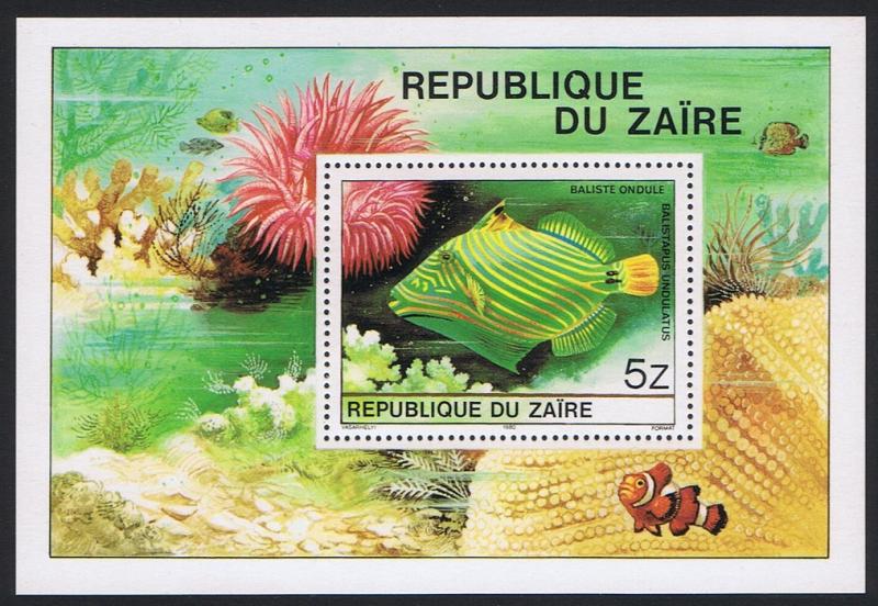 Zaire Tropical Fish MS SG#MS1025 SC#981A