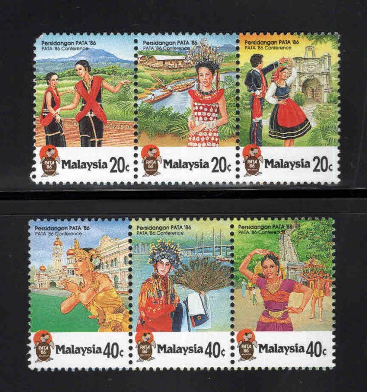 Malaysia Scott 324-325 MNH** stamp strips