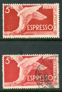 Italy 1945 Express 5 Lire Scott #E19 MNH & VFU F413