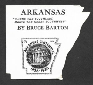 Doyle's_Stamps: 1936 Arkansas Centennial First Day Cover, Scott #782