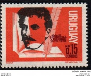 Uruguay Rare 1904 Postcard Literature â€“ Handwritten & Signed Poem by J...