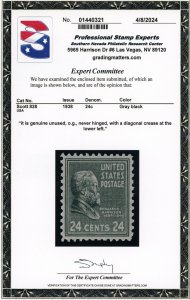 US Stamp #828 Benjamin Harrison 24c - PSE Cert - MNH - See Description