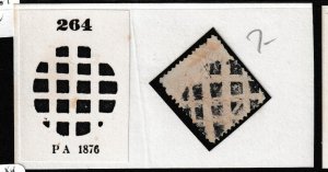 Brazil Cork Cancel 100r 264 PA 1876 VFU (9gai)