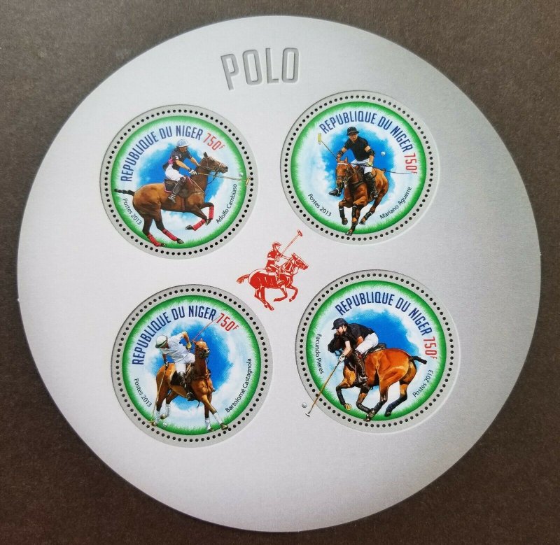 Niger Polo Horses Racing 2013 Sport Games (ms) MNH *odd *unusual