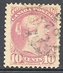 Canada #40.  Used  VF  dated