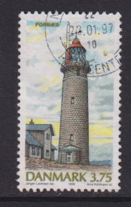 Denmark  #1055  used  1996  lighthouses 3.75k