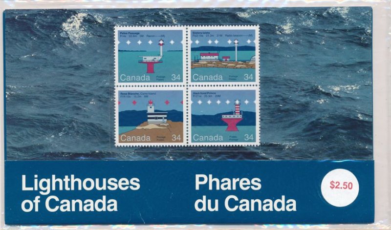 Canada sc# 1063-1066 - Block of 4 - MNH - Lighthouses - Sealed Presentation Pack