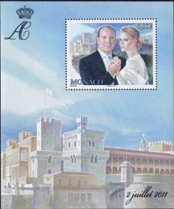 Monaco 2011 MNH Stamps Souvenir Sheet Scott 2641 Wedding of Prince Albert II