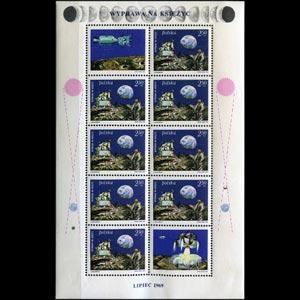 POLAND 1969 - Scott# 1674a Sheet-Moon Landing NH