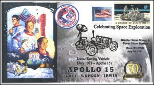 21-213, 2021, Apollo 15, 50th Anniversary, Event Cover, Pictorial Postmark, Reno