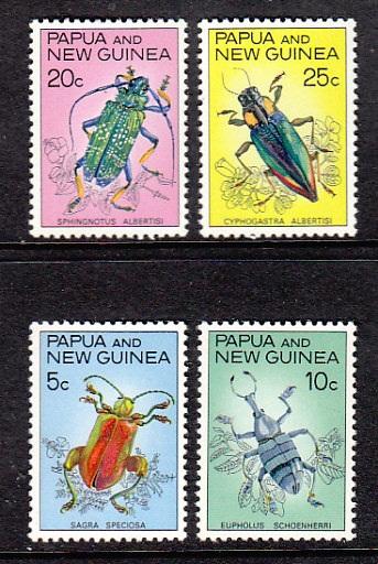 Papua New Guinea Insects 337-340 MNH  VF